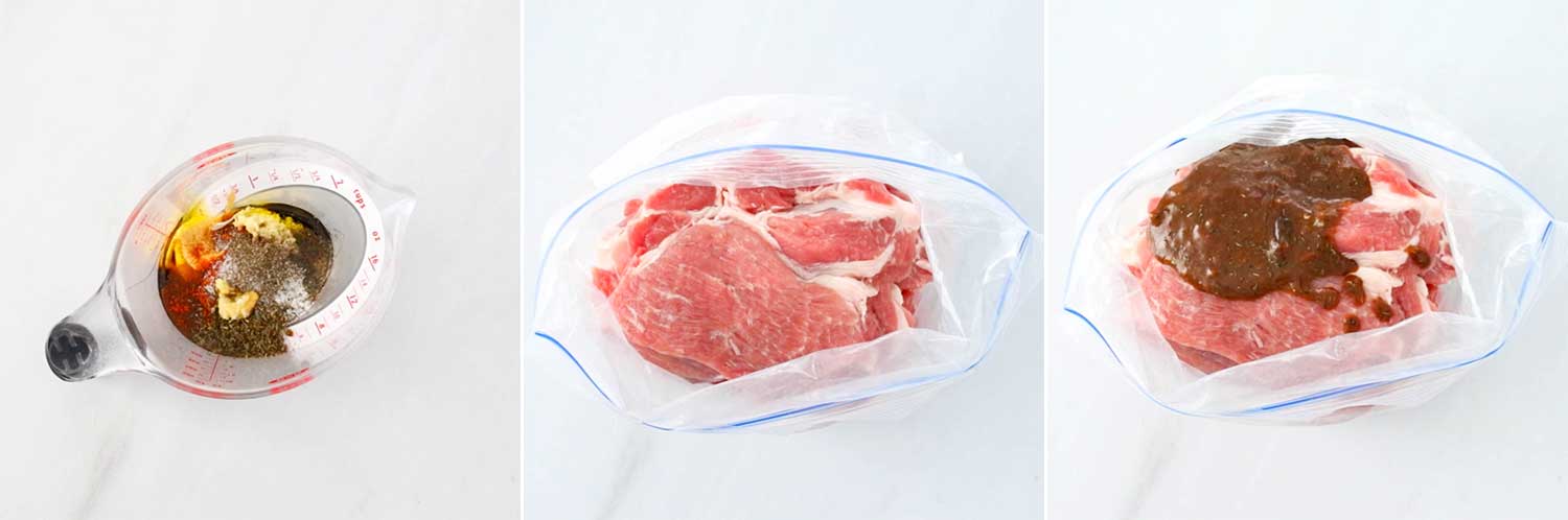 Condimentarea cefei de porc.