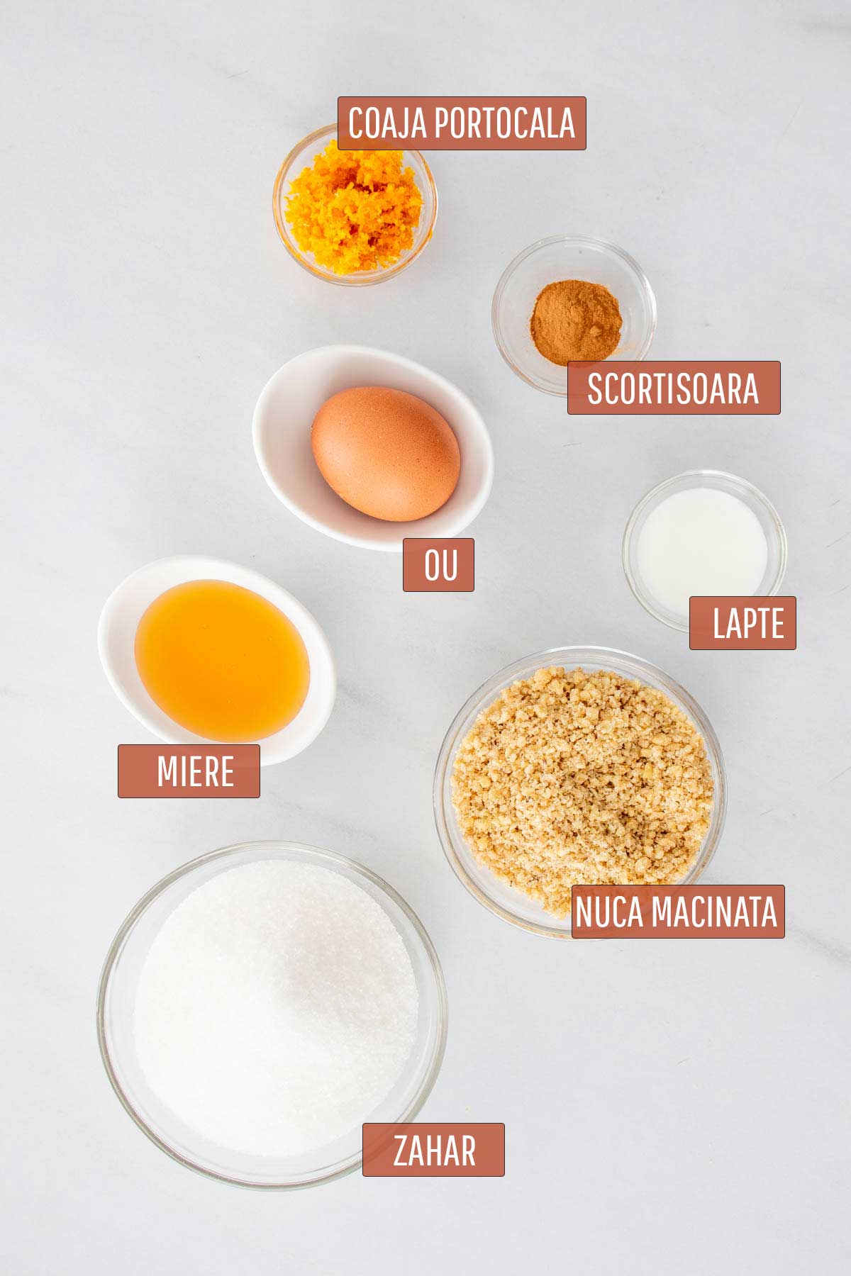 Poza cu ingredientele necesare pentru prepararea mucenicilor.