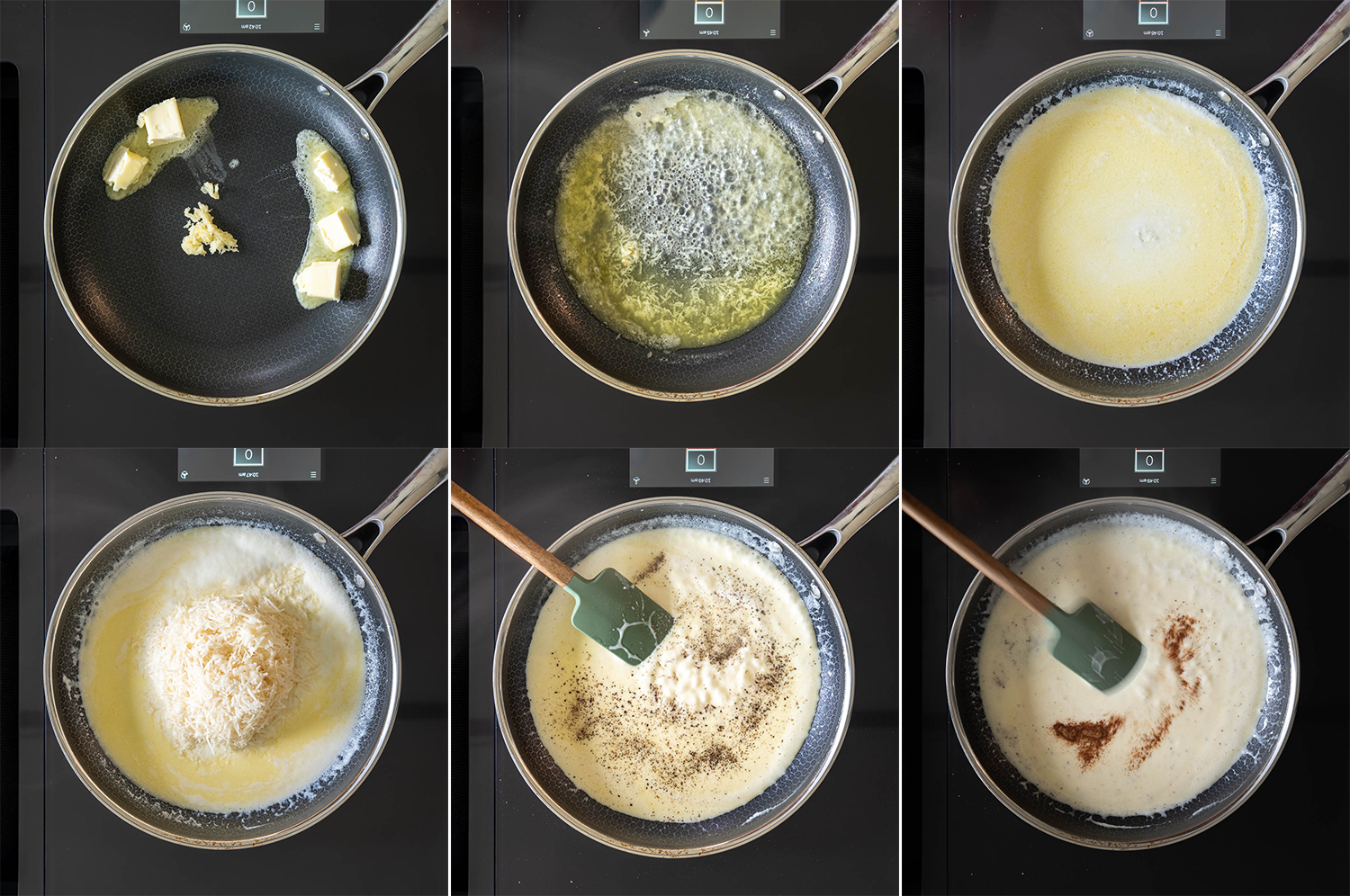 Pasul 2 de preparare a pastelor Alfredo